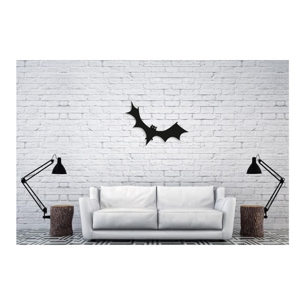 Černá nástěnná dekorace Oyo Concept Bat, 35 x 50 cm