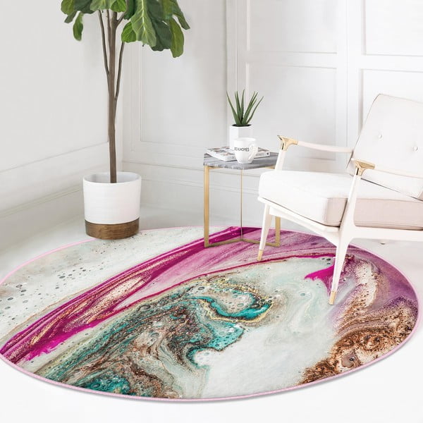 Pestav ümmargune vaip, sobitub robottolmuimejaga ø 120 cm Comfort - Mila Home-image-2