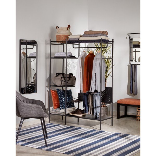 Must metallist riidekapp 120x182 cm Storn - Kave Home-image-1