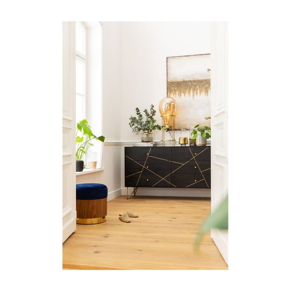 Mustast mangopuidust kapp, laius 145 cm Gold Vein - Kare Design-image-3