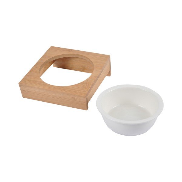 Bambusest kauss koerale alusega, ø 12 cm - Love Story-image-1