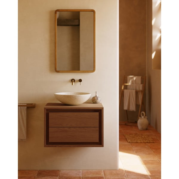 Puitraamiga seinapeegel 45x70 cm Shamel - Kave Home-image-3