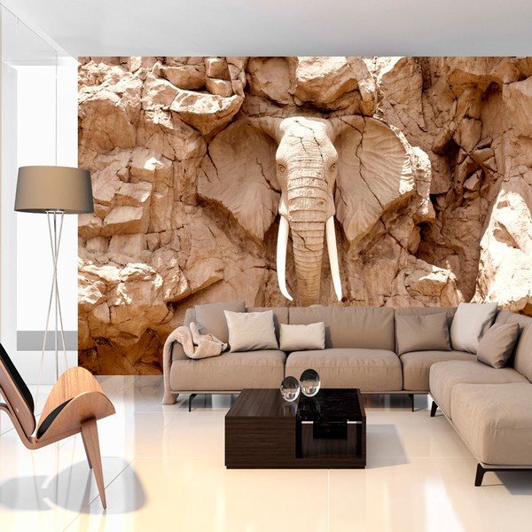 Suureformaadiline tapeet , 200 x 140 cm Stone Elephant - Artgeist-image-1