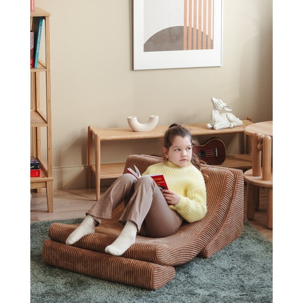 Pruun velvetist laste kott-tool Moon - Wigiwama-image-1