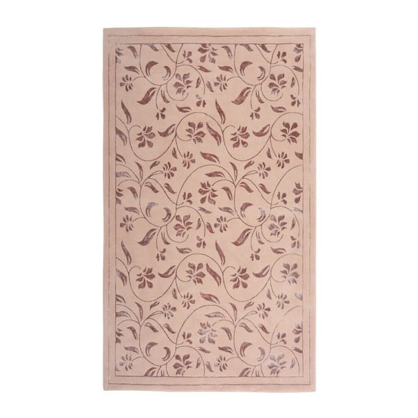 Růžový koberec Floorist Florist, 140 x 200 cm