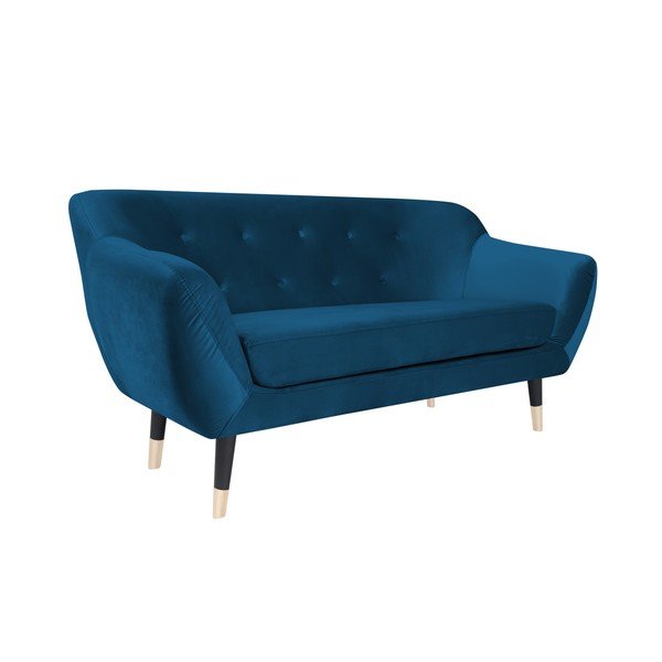 Sinine mustade jalgadega diivan Amelie, 158 cm Giorgio - Mazzini Sofas-image-2