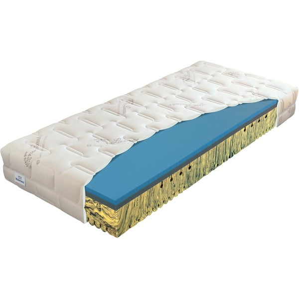 Keskmiselt kõva/pehme kahepoolne vedrumadrats 200x200 cm Herbal Visco – Materasso