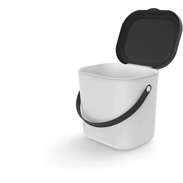 Valge kompostitav jäätmekonteiner 6 L Albula - Rotho-image-2