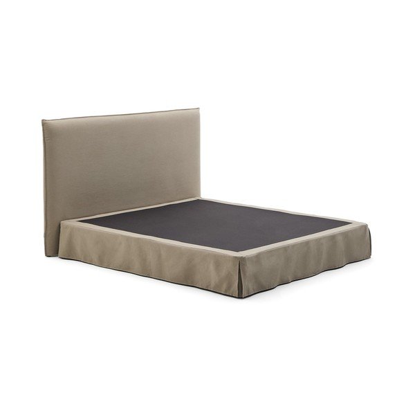 Taupe polsterdatud kaheinimesevoodi 180x200 cm Jaira - Kave Home