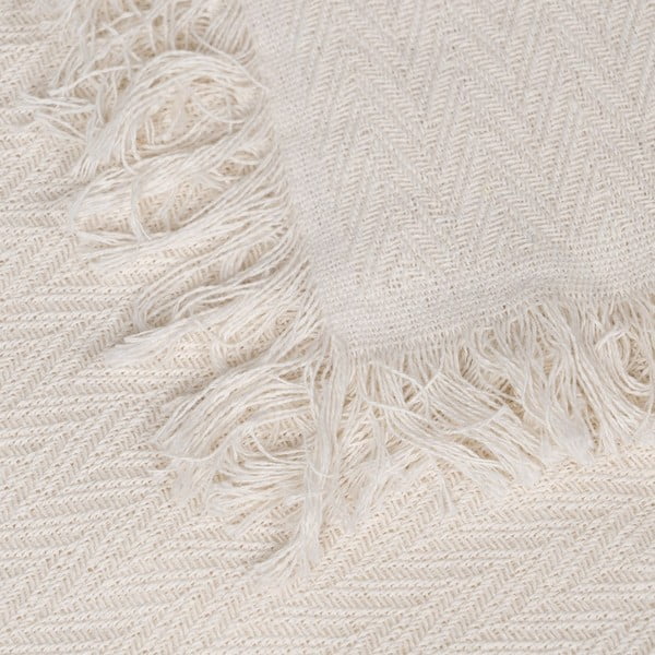 Kreem taaskasutatud puuvillast voodikate 180x260 cm Spike - Ixia-image-3