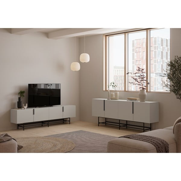 Kreem madal kummut 200x77,5 cm Eldia - Marckeric-image-1