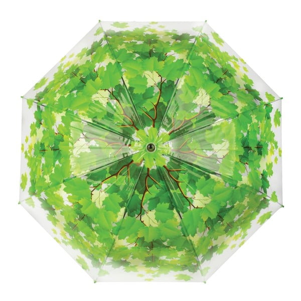 Läbipaistev tuulekindel vihmavari roheliste detailidega Ambiance Birdcage Leaf, ⌀ 92,5 cm - Esschert Design-image-2