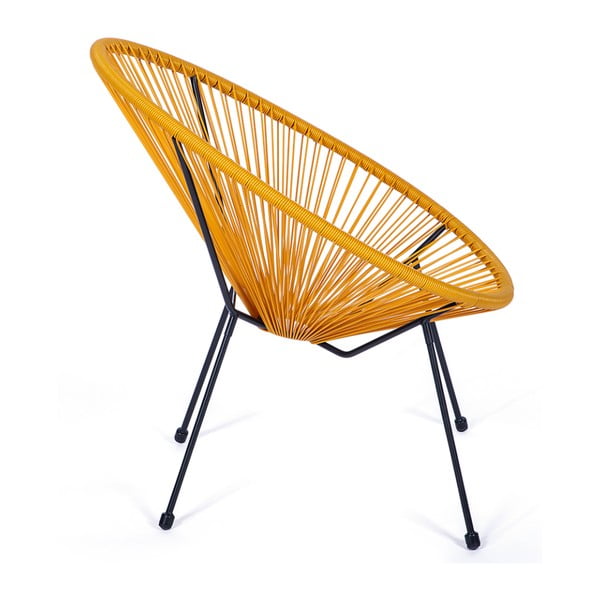 Kollane kunstlikust rotangist aiatool Avocado Comfort - Bonami Selection-image-2