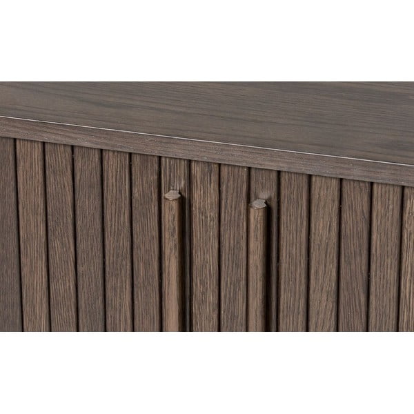 Pruun tammespoonist lükandustega kummut 140x76x45 cm Meta - Unique Furniture-image-3