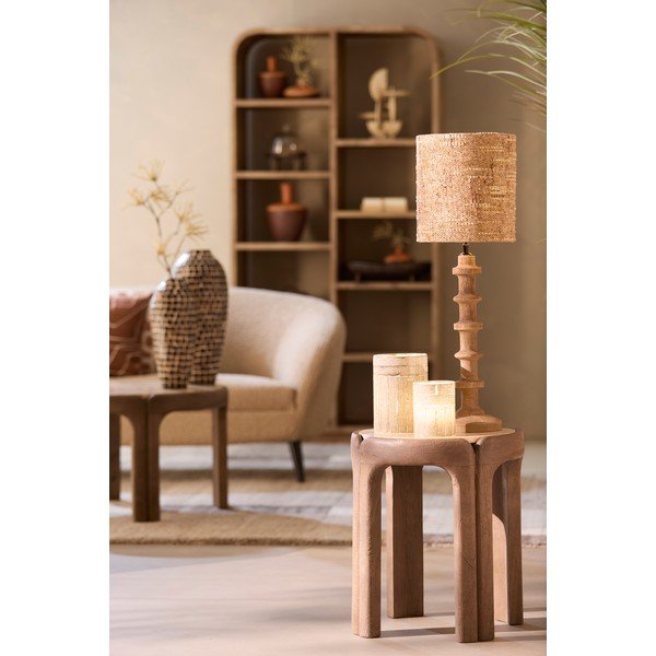 Ümmargune abilaud kiviplaadiga ø 45 cm Ali - Light & Living-image-1
