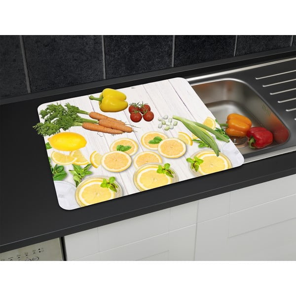 Karastatud klaasist pliidiäärse seina kate 50x56 cm Lemons - Wenko-image-2