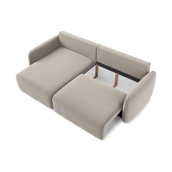 Taupe sametist diivanvoodi/panipaigaga nurgadiivan (vasak nurk/diivanvoodiga) Kalena - Makamii-image-4