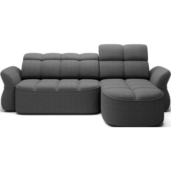 Tumehall sametist lahtikäiv/sahtliga nurgadiivan (parem nurk/lamamisosaga) Beneth – ELTAP