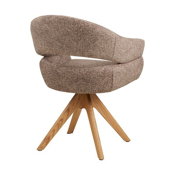 Pruun polsterdatud söögitool käetugedega Dover - House Nordic-image-4