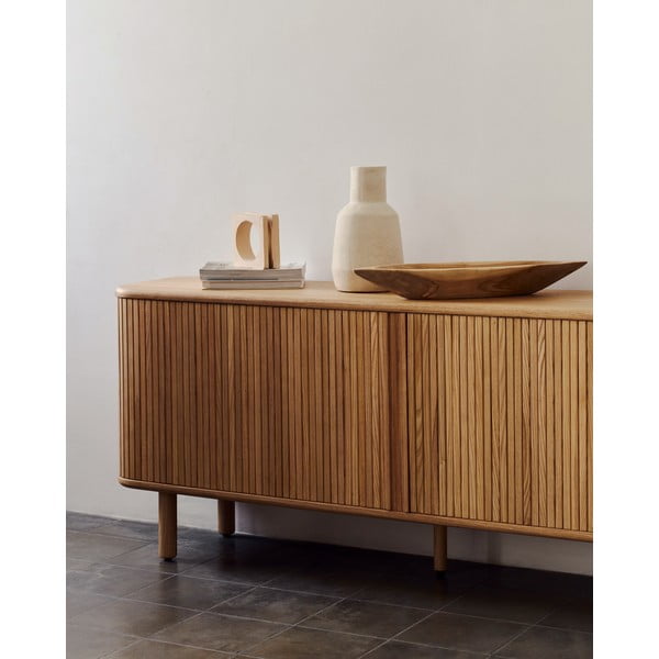 Saarepuidu spoonist lükandustega kummut 180x75,5x40 cm Mailen - Kave Home-image-2