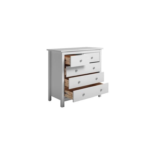 Valge männipuidust kõrge kummut 79x80 cm Berna – Marceric-image-3