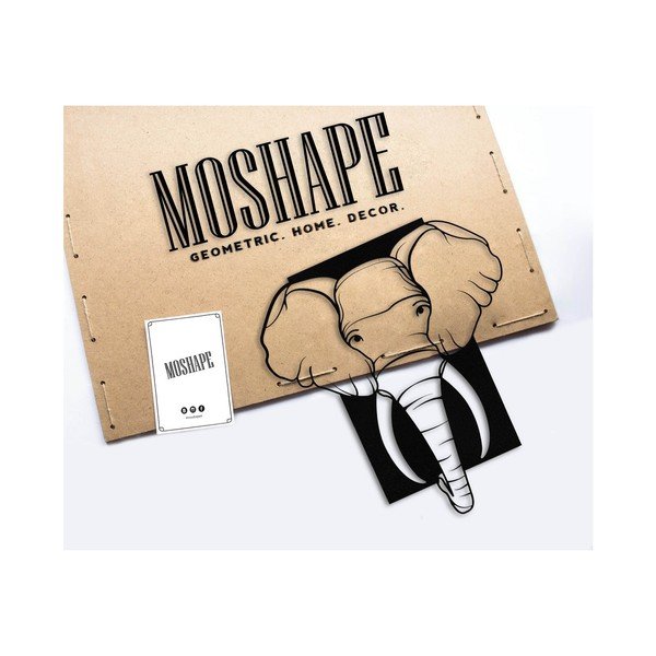 Černá kovová nástěnná dekorace Elephant-image-1