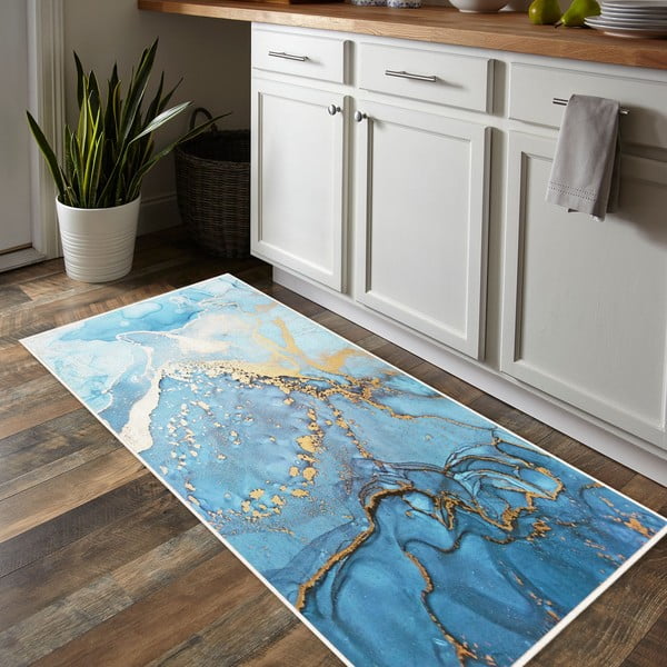 Sinine pestav vaip 80x150 cm Blue Waves - Oyo Concept-image-1