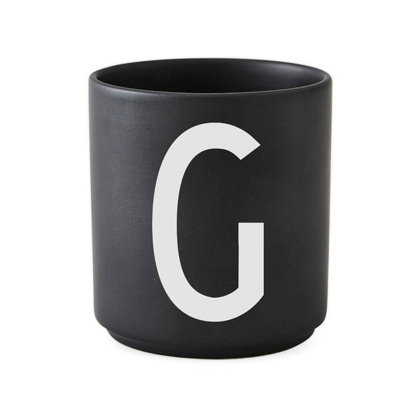 Must portselanist kruus tähestik G, 250 ml A-Z - Design Letters