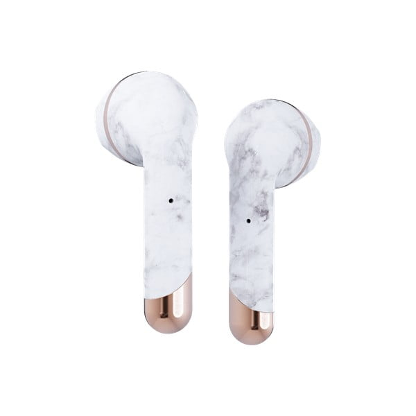 Juhtmevabad kõrvaklapid valgest marmorist Air 1 Plus - Happy Plugs