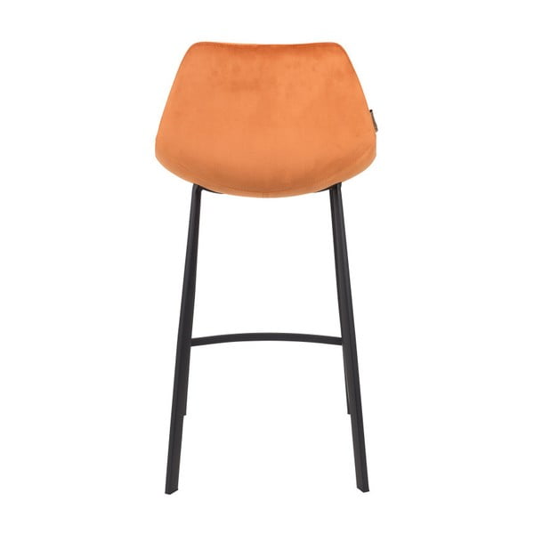 2 oranži baaritooli komplekt sametkattega , kõrgus 91 cm - Dutchbone-image-4