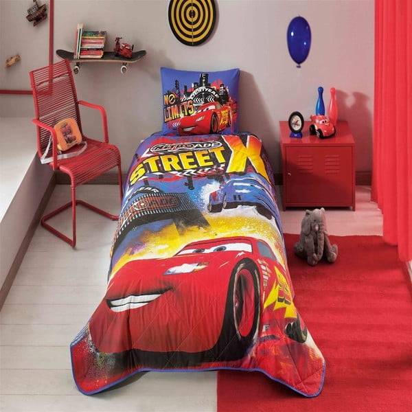 Laste puuvillane voodipesu koos padjapüüriga Nitroade, 160 x 220 cm Disney Cars - Taç