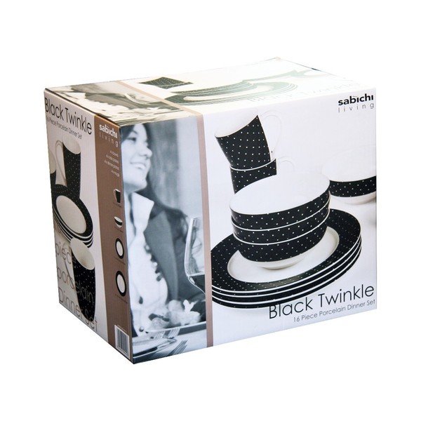 Porcelánový set Twinkle Black, 16 ks-image-2