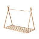 Pöögipuidust majakujuline lastevoodi koos voodipõhjaga 90x190 cm Maralis - Kave Home