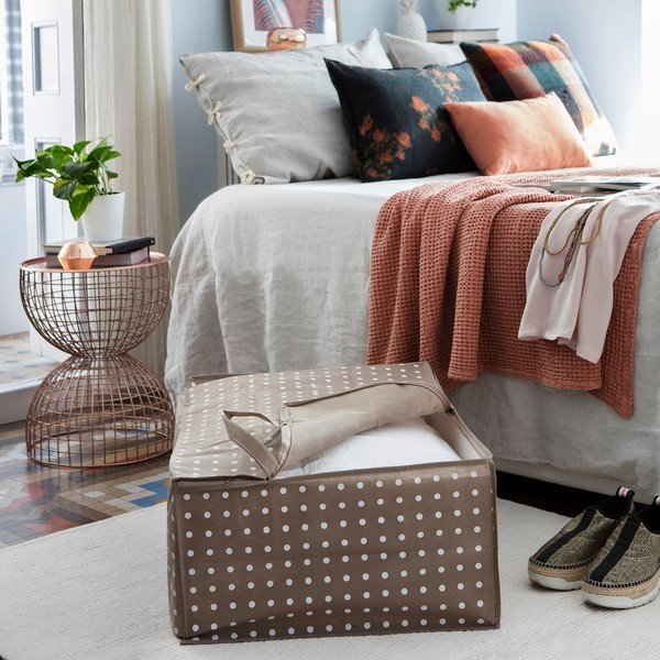 Beeži värvi hoiukott Dots, 50 x 70 cm Rivoli - Compactor-image-1