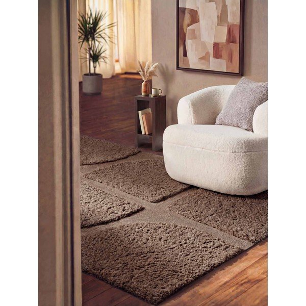 Pruun käsitsi kootud vaip 160x230 cm Lambeth Jasper - Ted Baker-image-1