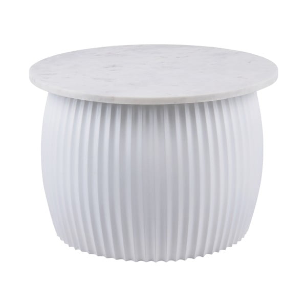 Valge ümmargune marmorist laud ø 52 cm Luscious - Leitmotiv