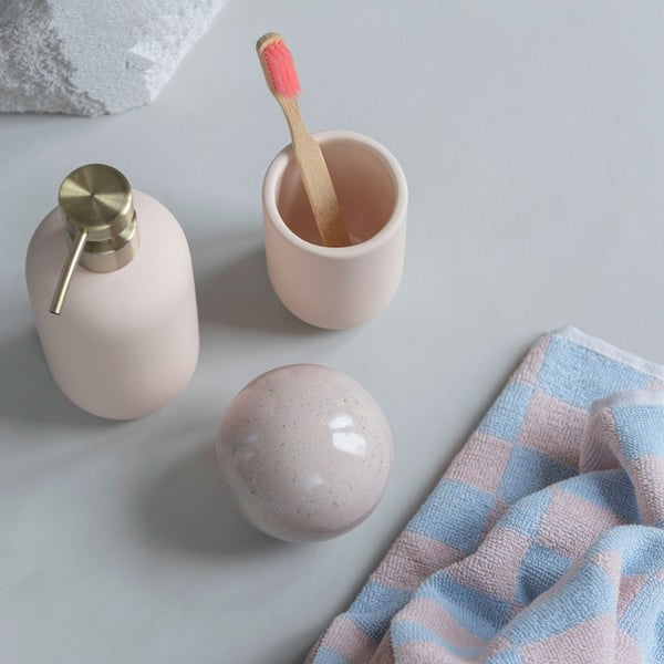 Sinine ja roosa orgaaniline puuvillane rätik 50x90 cm Retro - Mette Ditmer Denmark-image-2