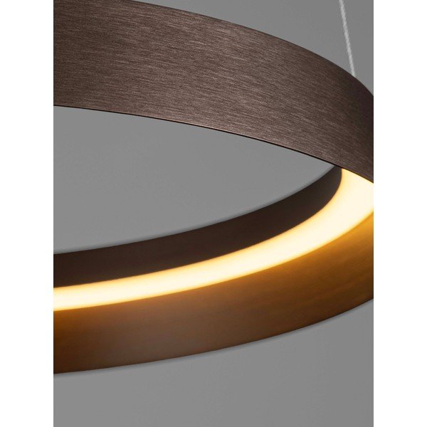 Pruun alumiiniumist hämardatav LED-rippvalgusti akrüülklaasist varjuga, ø 45 cm Ormi - Nova Luce-image-2