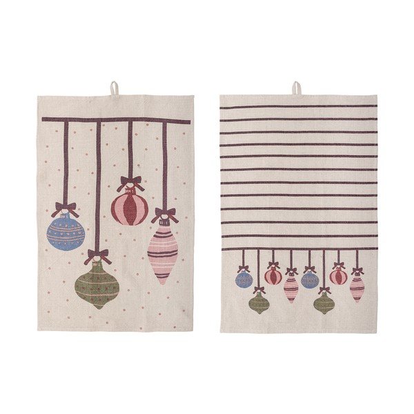 Puuvillased jõulumotiiviga köögirätikud, 2 tk, 71x45 cm Ornamentia – Bloomingville