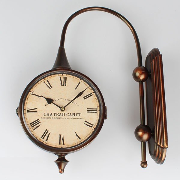 Kovové oboustranné hodiny Dakls Chateua