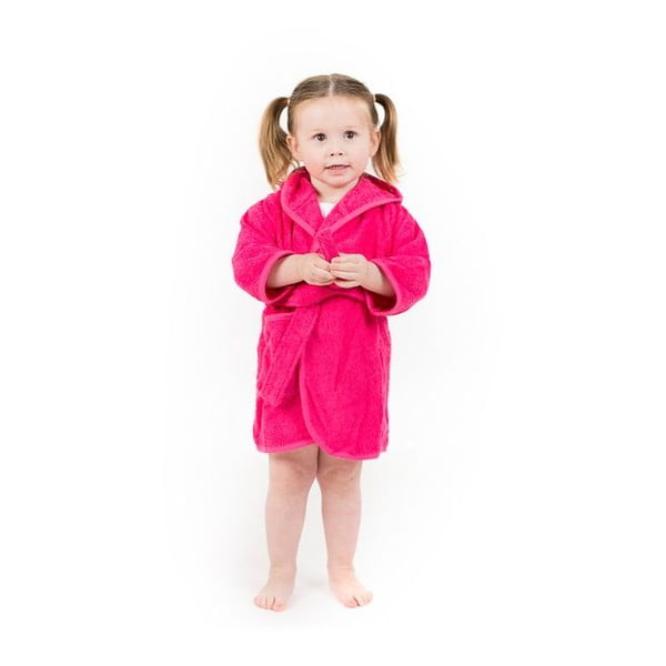 Tumeroosa puuvillane beebi hommikumantel suurus 1-2 aastat - Tiseco Home Studio-image-2