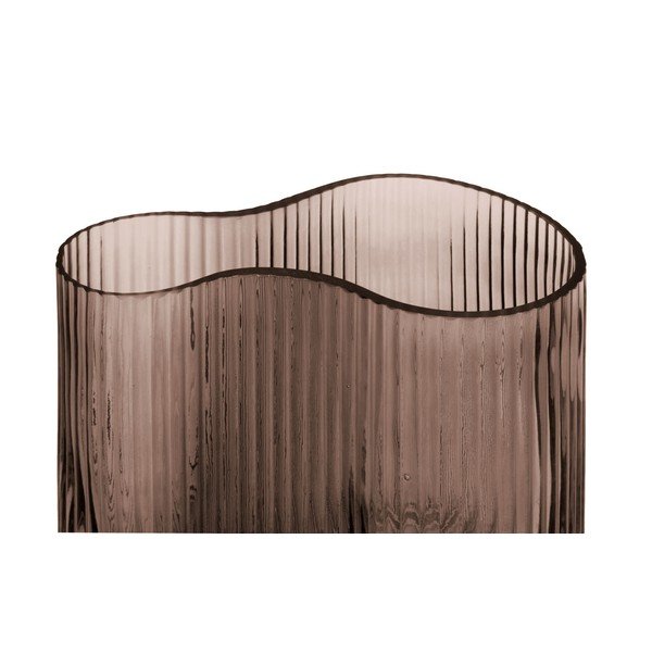Pruunist klaasist vaas Wave, kõrgus 18 cm Allure Wave - PT LIVING-image-2