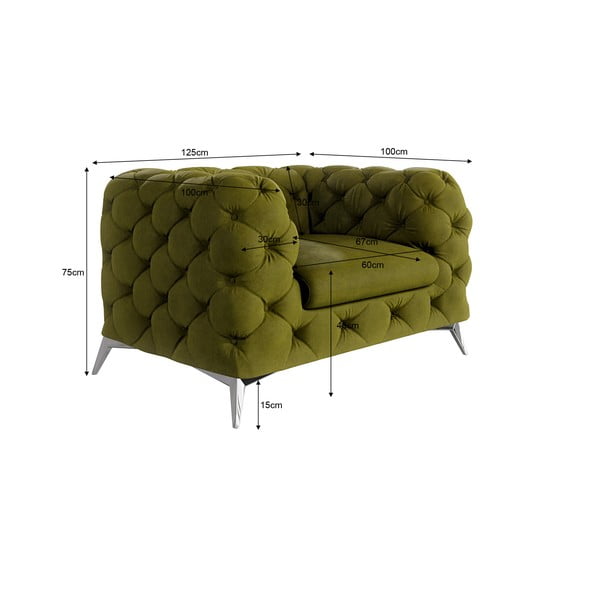 Roheline sametist tugitool Chelsea – Ropez-image-3