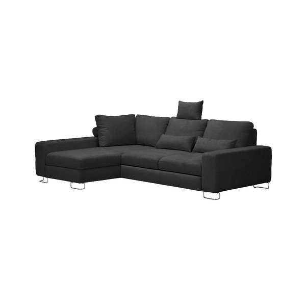 Tmavě šedá rohová rozkládací pohovka Windsor & Co Sofas, levý roh Alpha-image-4