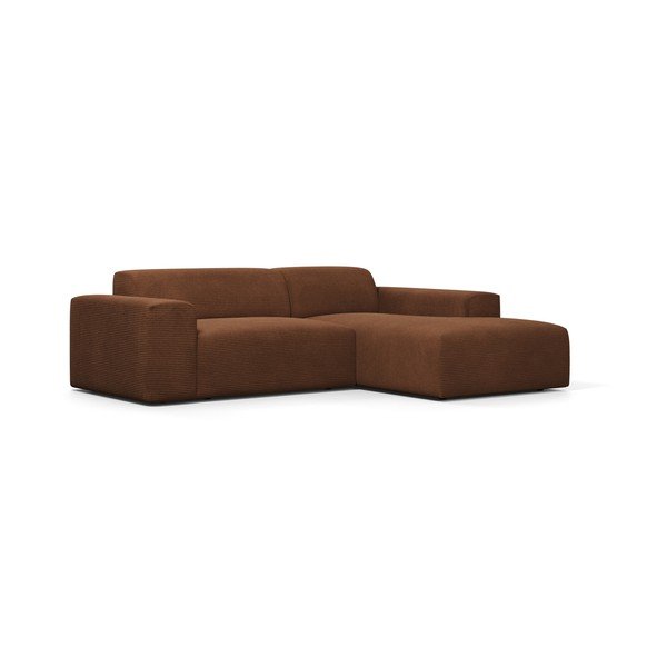 Pruunist kordvillast nurgadiivan , 250 cm, paremas nurgas Karen - Marie Claire Home-image-2