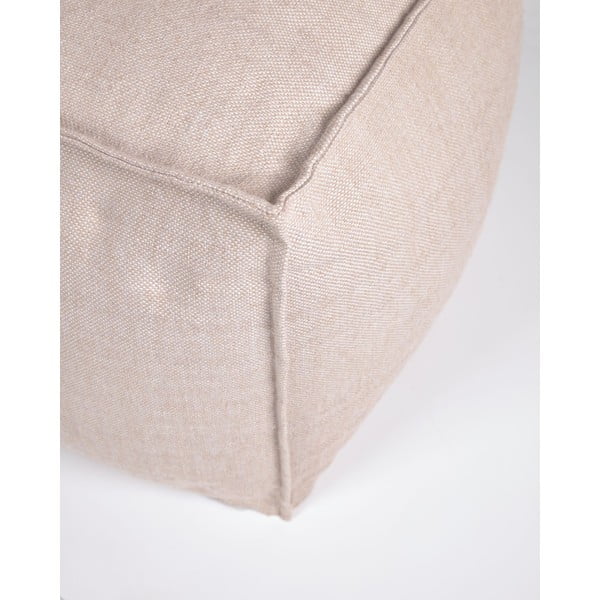 Beež aiapuff Leeith, 40 x 39 cm - Kave Home-image-1