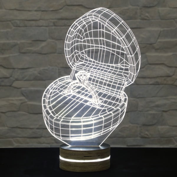 3D stolní lampa Marry me