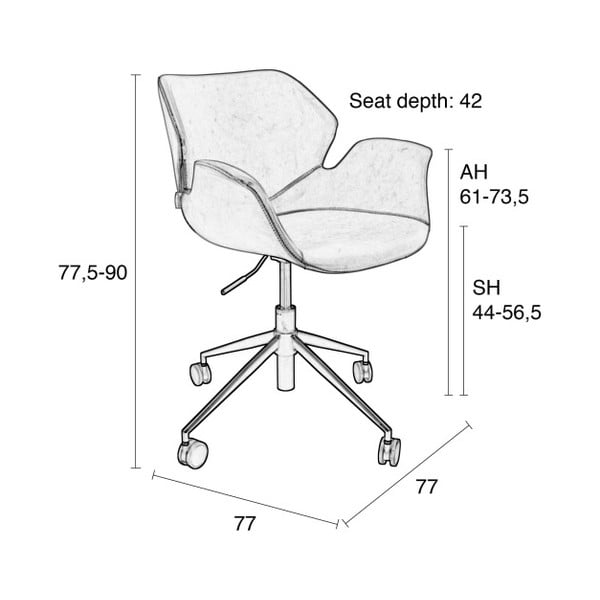 Must kontoritool kontoritool Nikki - Zuiver-image-2