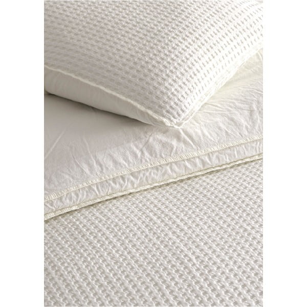 Valge Renforcé puuvillast voodipesu üheinimesevoodile 140x200 cm Waffle Striped - Mila Home Luxury-image-2