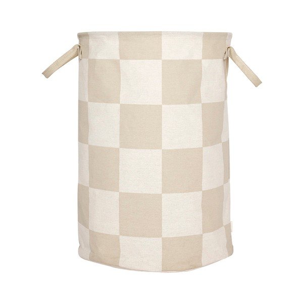 Beež/kreemikas kangast pesukorv Chess - OYOY Living Design